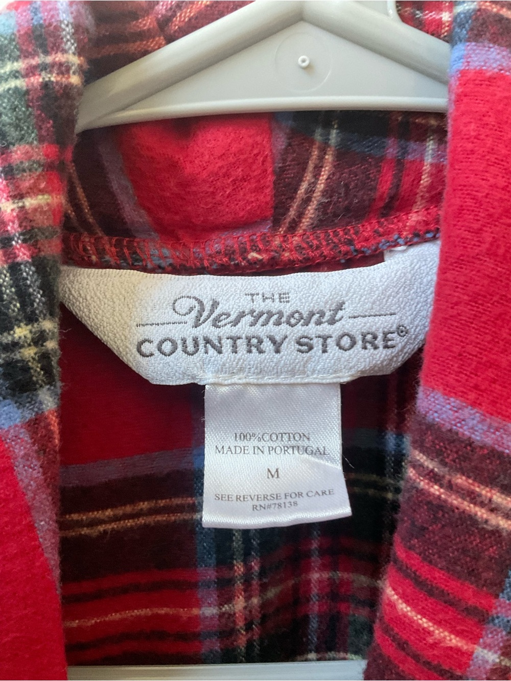 Vermont Country Store Men's Cotton Flannel Robe - Picture 3 of 6